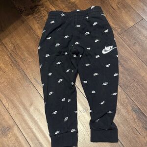 Nike Kids Black and White Logo Joggers